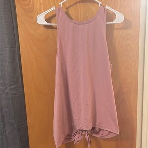 Yogaloicious Pink Sleeveless Tie-Back Top